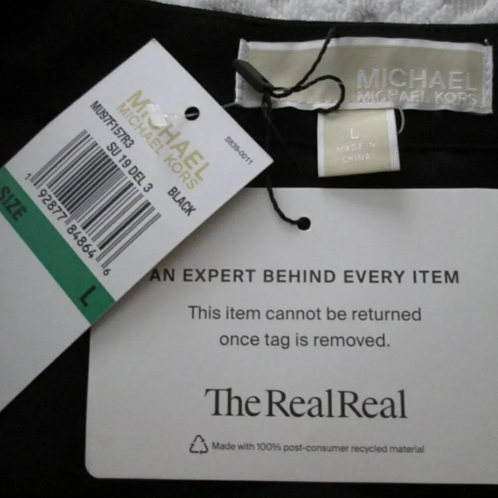 Michael kors Polka Dot Print Skirt- Silver Snap Embellishments-Large-Black-NWT - Picture 4 of 13